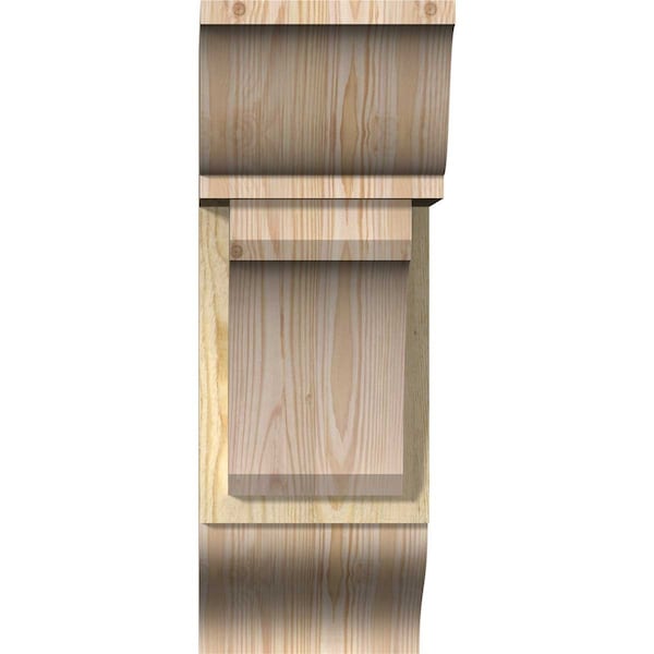 Legacy Traditional Rough Sawn Bracket W/ Offset Brace, Douglas Fir, 8W X 18D X 22H